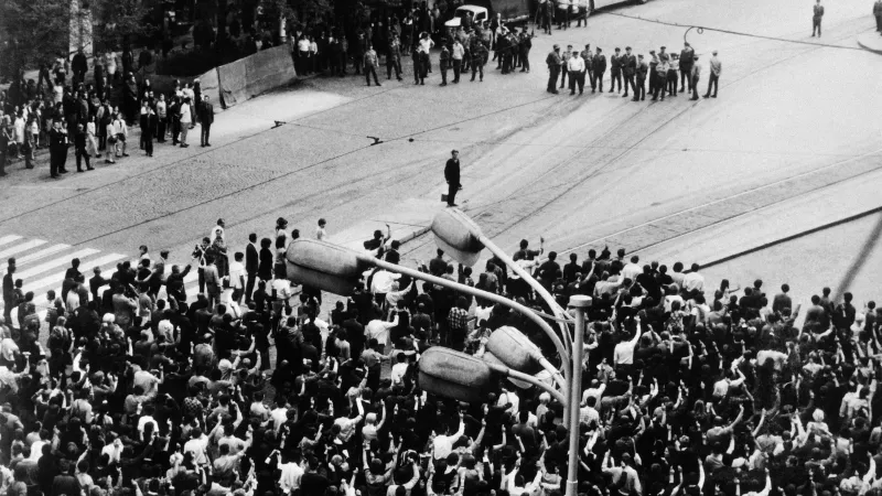 Protesty v Praze u příležitosti výročí sovětské okupace (21. srpna 1969)