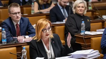 Místopředsedkyně ANO Alena Schillerová na jednání rozpočtového výboru
