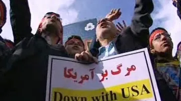 Protiamerický protest v Teheránu