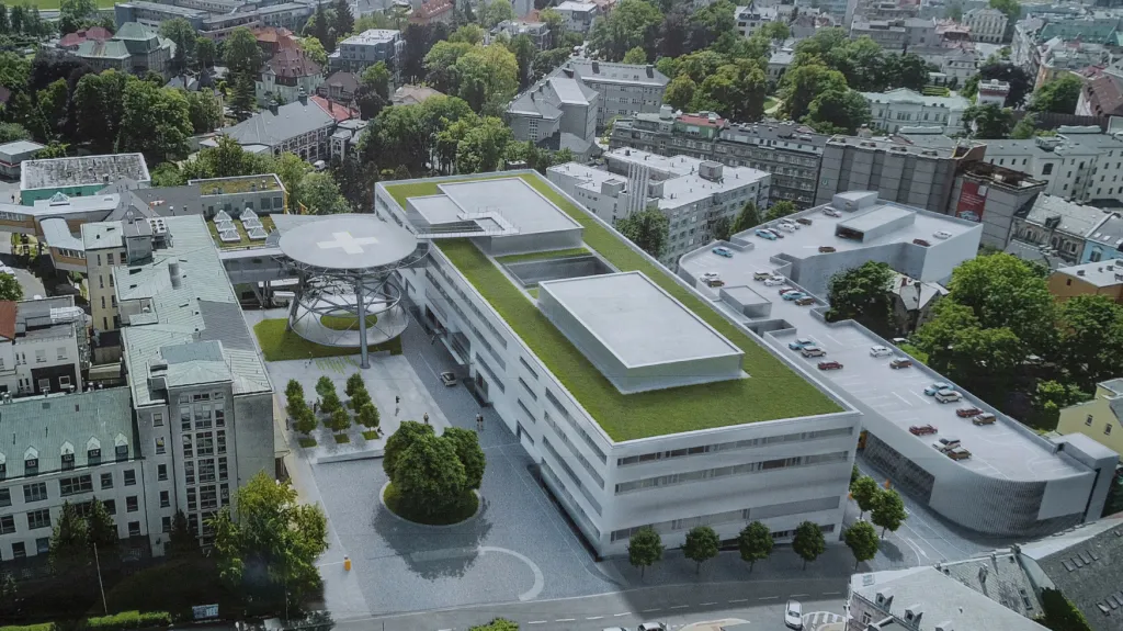 Vizualizace centra urgentní péče v Krajské nemocnici Liberec