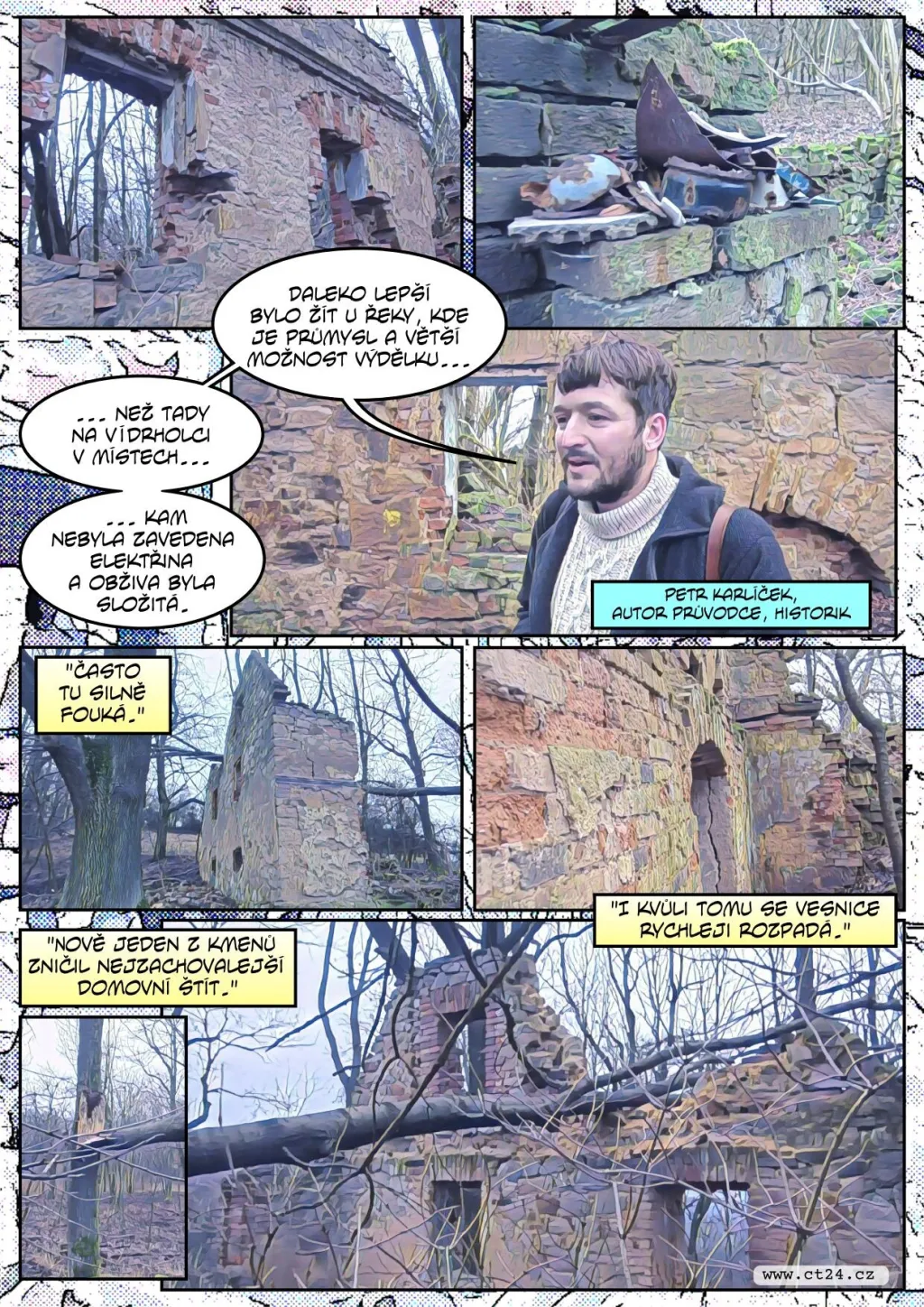 Opuštěné vesnice v Sudetech