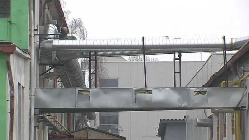 Vzduchotechnika v areálu zinkovny