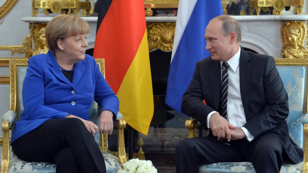 Angela Merkelová a Vladimir Putin