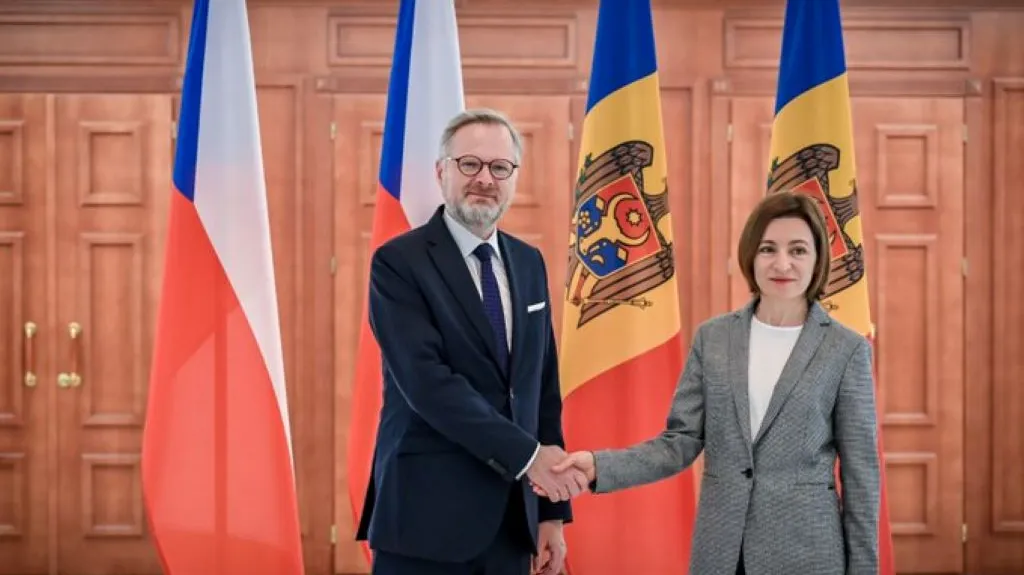 Premiér Fiala s moldavskou prezidentkou Sanduovou v Kišiněvě