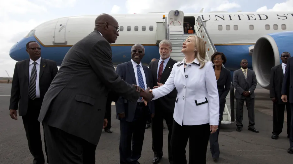 Hillary Clintonová na návštěvě Keni