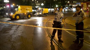 Bezpečností opatření po bombovém útoku v Oslu