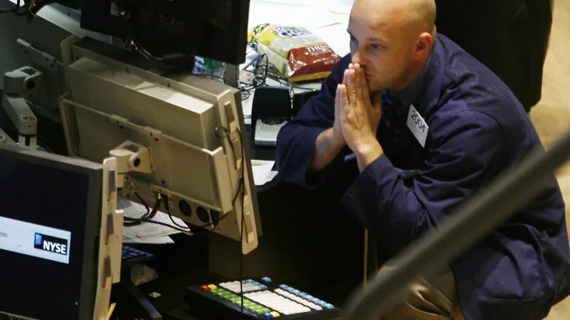 Neklid na newyorské burze na snímku ze 17. září 2008