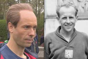 Emil Zátopek se už rozbíhá. První klapka Ondříčkova filmu padla na stadionu v Březnici