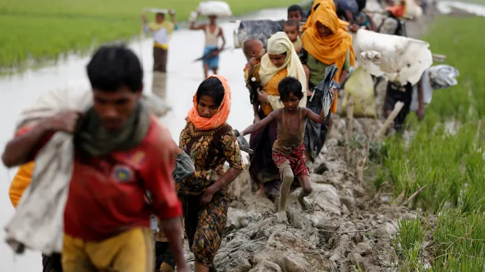 Rohingští uprchlíci na hranicích Barmy a Bangladéše