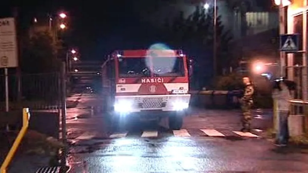 Zásah hasičů v areálu Sokolovské uhelné společnosti