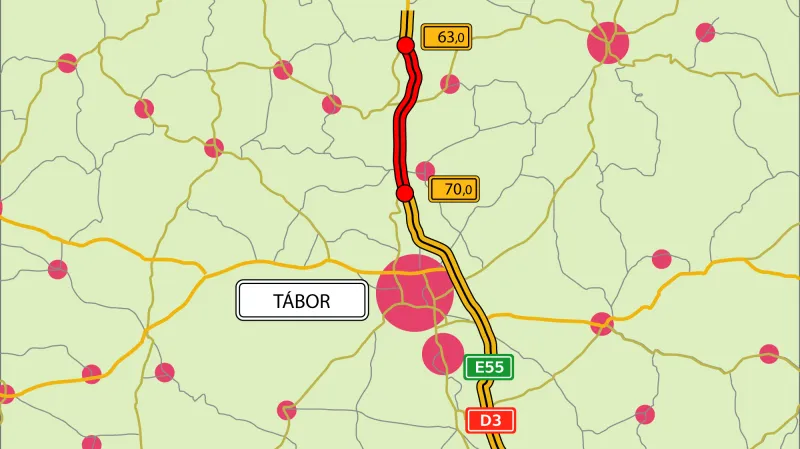 Uzavírka dálnice D3