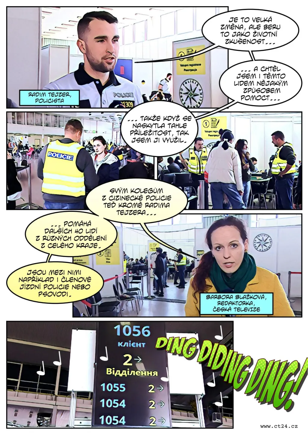 Policie pomáhá uprchlíkům
