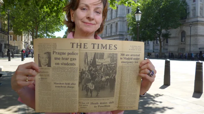 Milada Guest, roz. Hašek. Coby jedenáctiletá se zúčastnila po smrti Jana Palacha v roce 1969 demonstrace v Londýně.