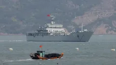 Čínské plavidlo u tchajwanských ostrovů Ma-cu (8. dubna 2024)