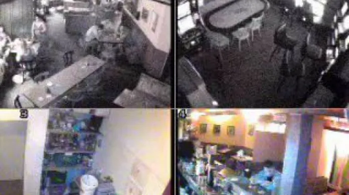 Záběry pachatele z bezpečnostních kamer