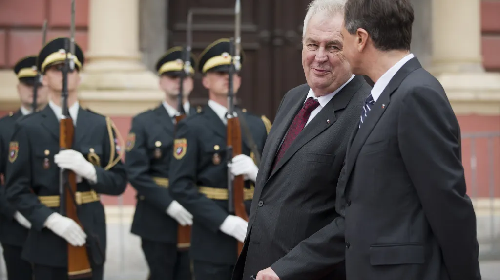 Miloš Zeman se slovinským prezidentem Borutem Pahorem
