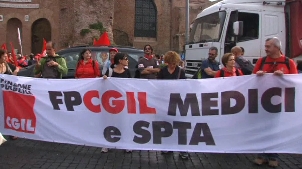 Stávka italských zaměstnanců