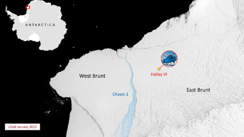 Trhlina v Bruntově ledovci