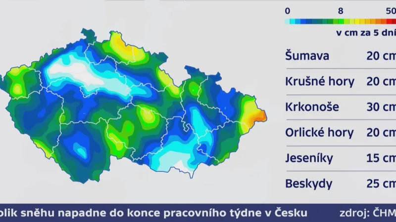 Nový sníh do pátku