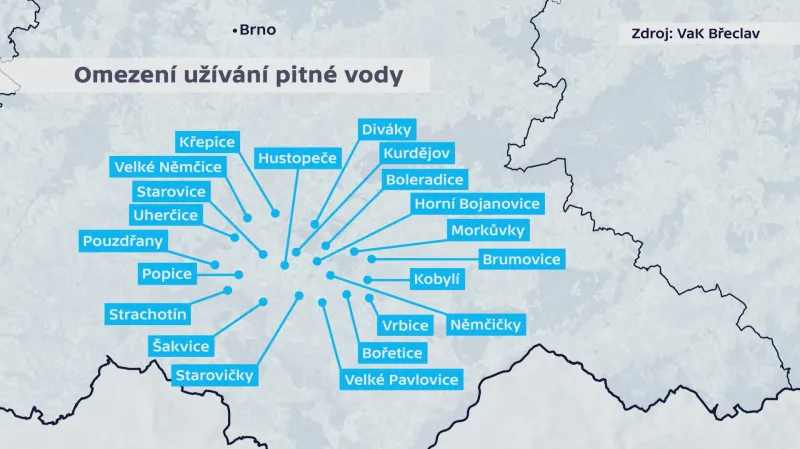 Obce s omezením užívání pitné vody