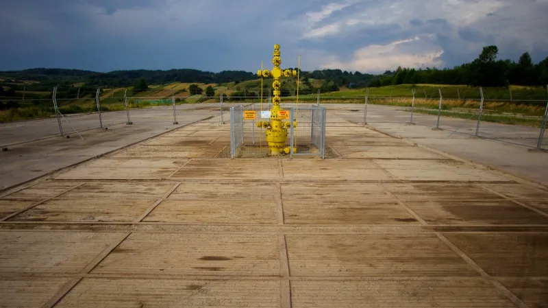 Průzkumný vrt pro těžbu břidlicového plynu