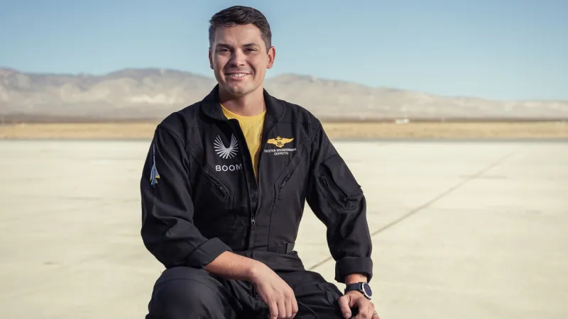 Pilot nadzvukového letounu XB-1 Tristan Brandenburg