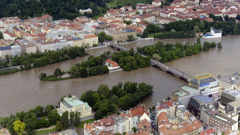 Záplava na pražských ostrovech
