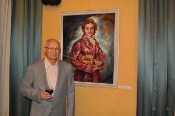 Lounské divadlo vystavuje obrazy Vítězslava Vondry