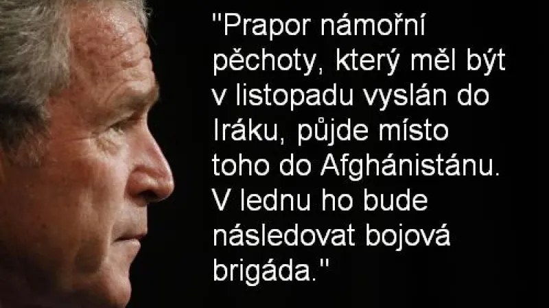 Americký prezident George Bush se vyjadřuje k přesunům vojsk.