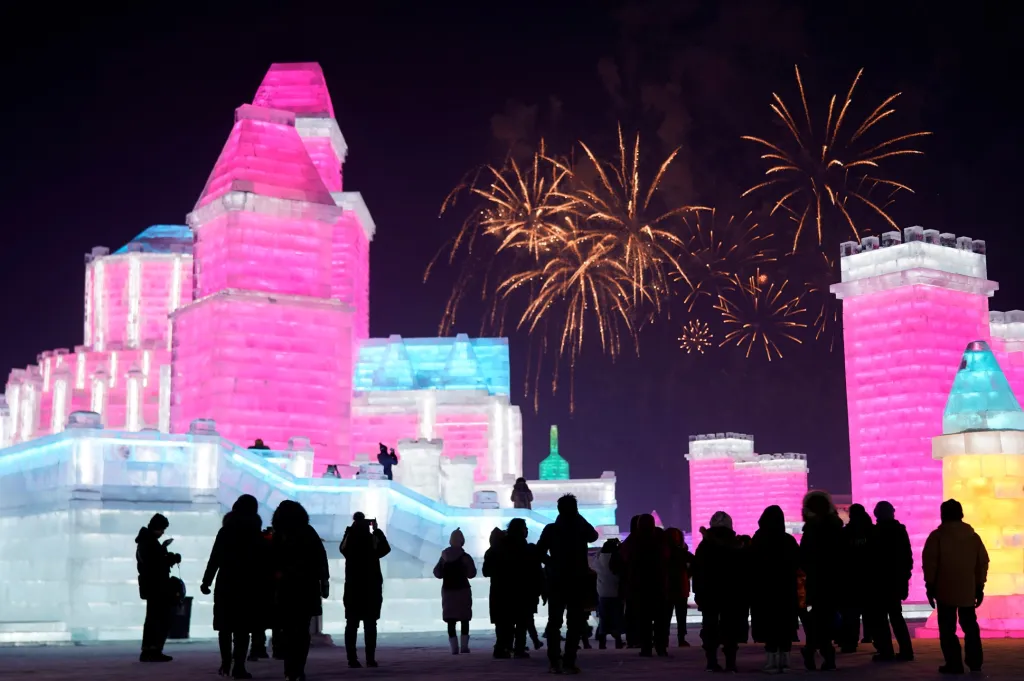 Festival ledu v čínském městě Charbin