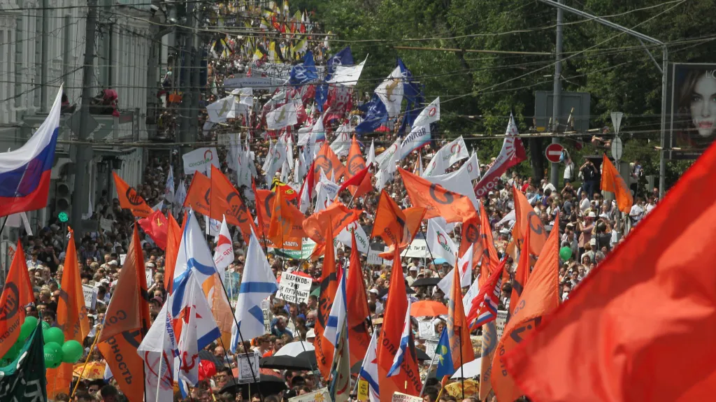 Protestní pochod v Moskvě