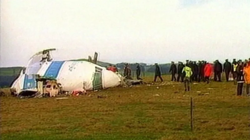 Trosky letadla u Lockerbie