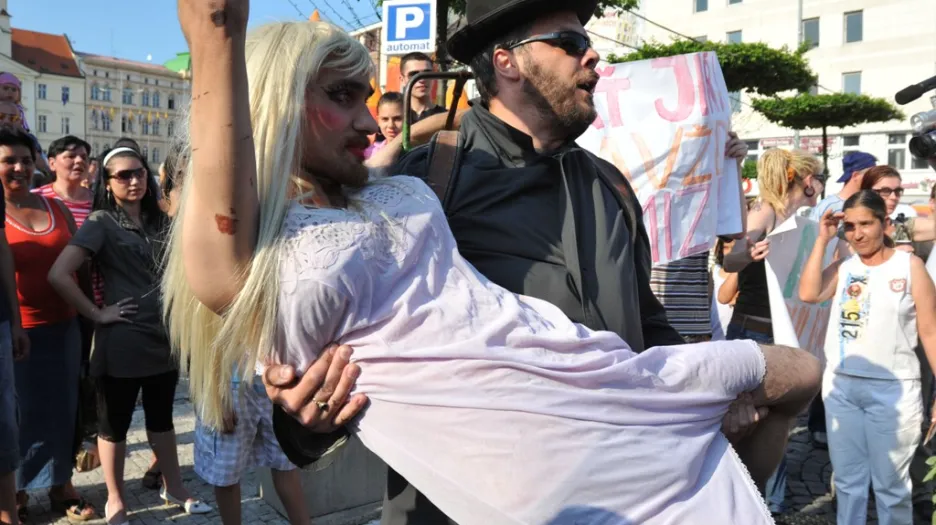 Martin Ryba a Radek Hásek na mítinku ČSSD
