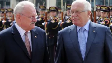 Ivan Gašparovič přivítal Václava Klause v Bratislavě