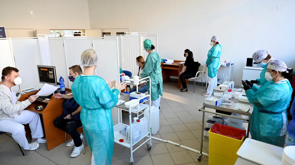 Očkování proti covidu-19 v nemocnici v Nitře