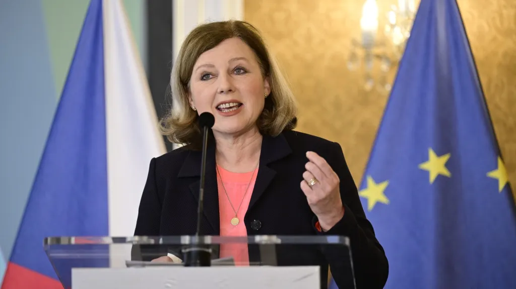 Místopředsedkyně Evropské komise Věra Jourová na mezinárodní konferenci v Praze