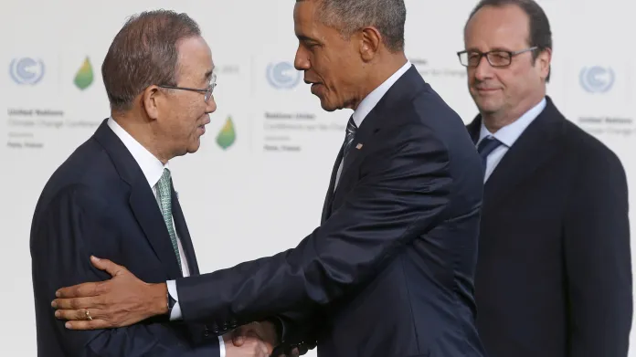 Pan Ki-mun, Barack Obama a Francois Hollande