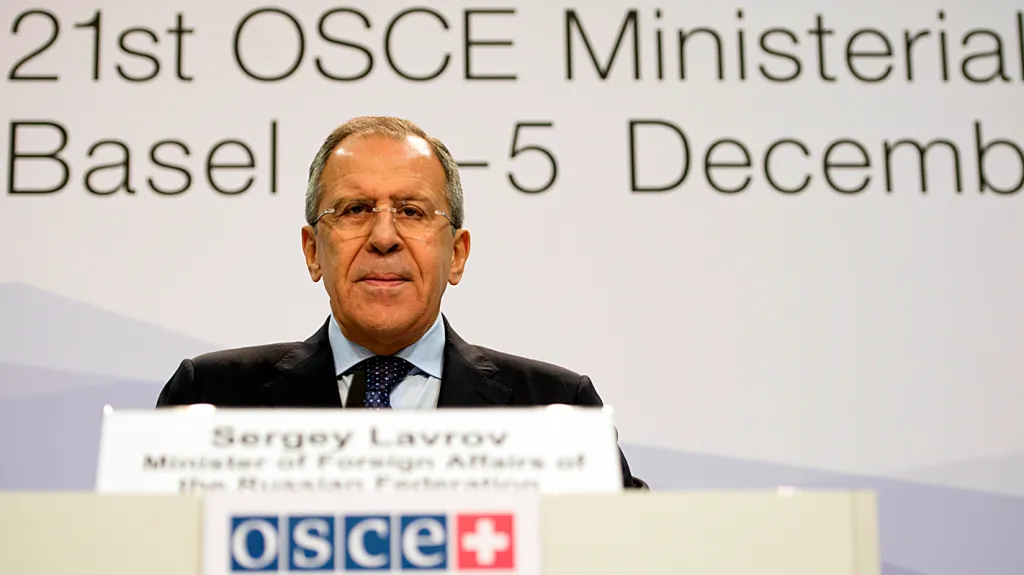 Sergej Lavrov na basilejském jednání OBSE
