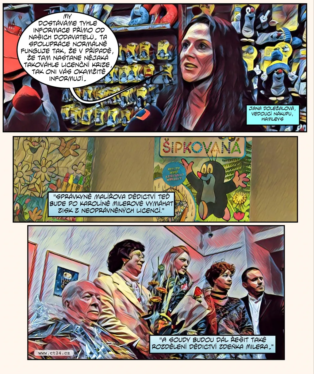 Komiks: Milerová prohrála spor o krtečka
