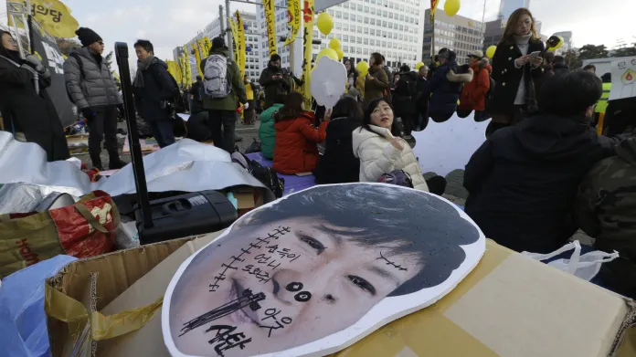 Protest proti Pak Kun-hje