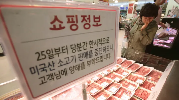 Hovězí maso v korejských obchodech