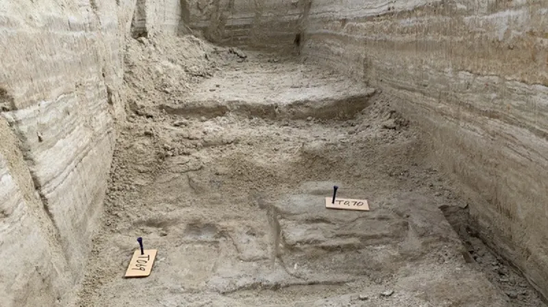 Místo, kde byly stopy objevené