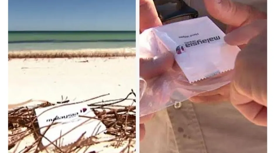 Ubrousek, který byl loni nalezen na australské pláži