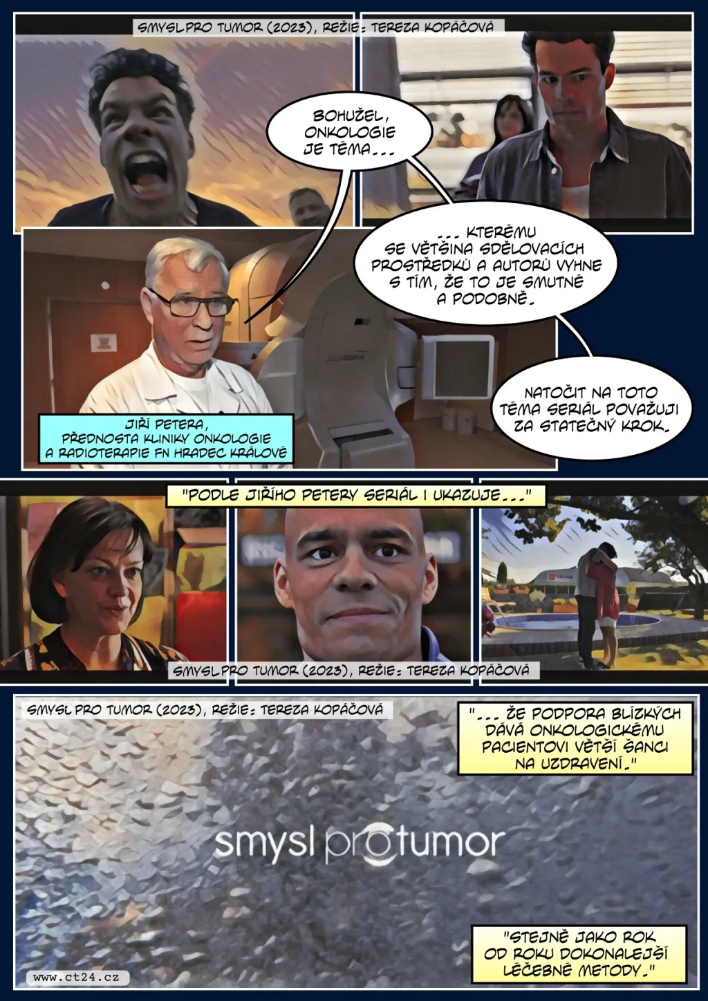 Jak ovlivní rakovina život pacienta a blízkých? ČT vysílá seriál Smysl pro tumor