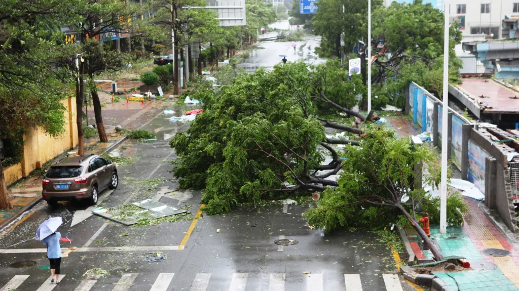 Tajfun Meranti se prohnal jihovýchodní Čínou