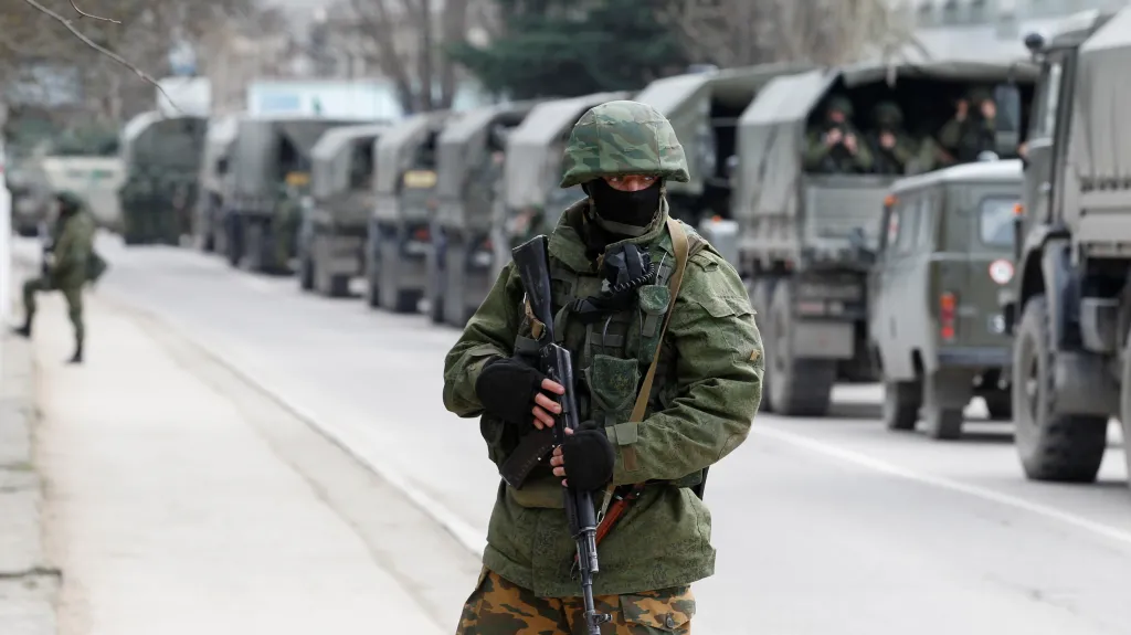 Ruský voják na okupovaném Krymu (leden 2021)
