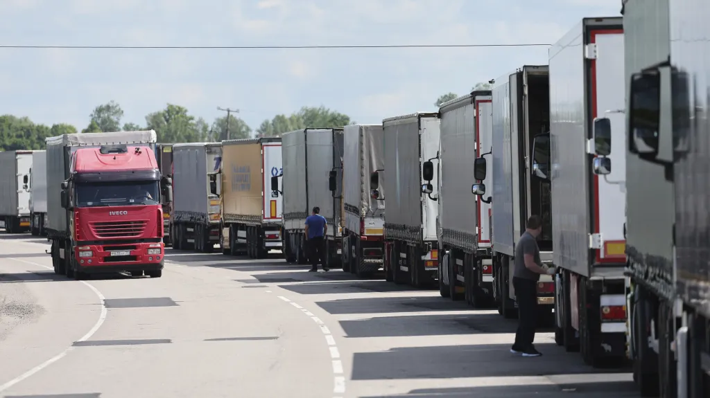 Kamiony na rusko-litevské hranici