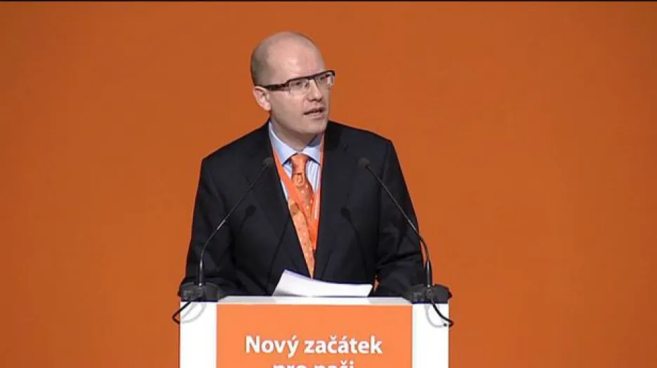 Projev Bohuslava Sobotky