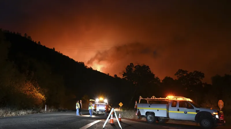 Požár u Yosemitského národního parku v USA