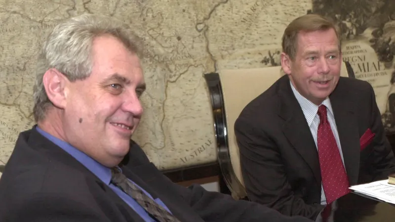 Václav Havel a Miloš Zeman